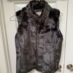 Faux fur vest.